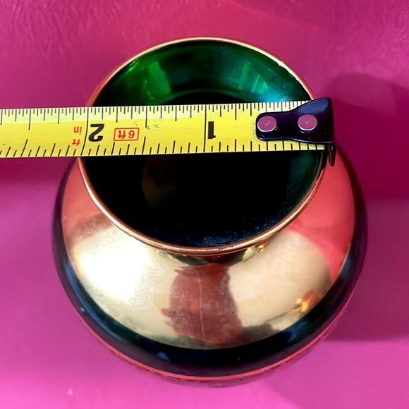 Murano Vecchia Vintage Hand-Blown Cobalt Glass Vase VR 24K Gold ITALY - W1098 - Picture 3 of 4